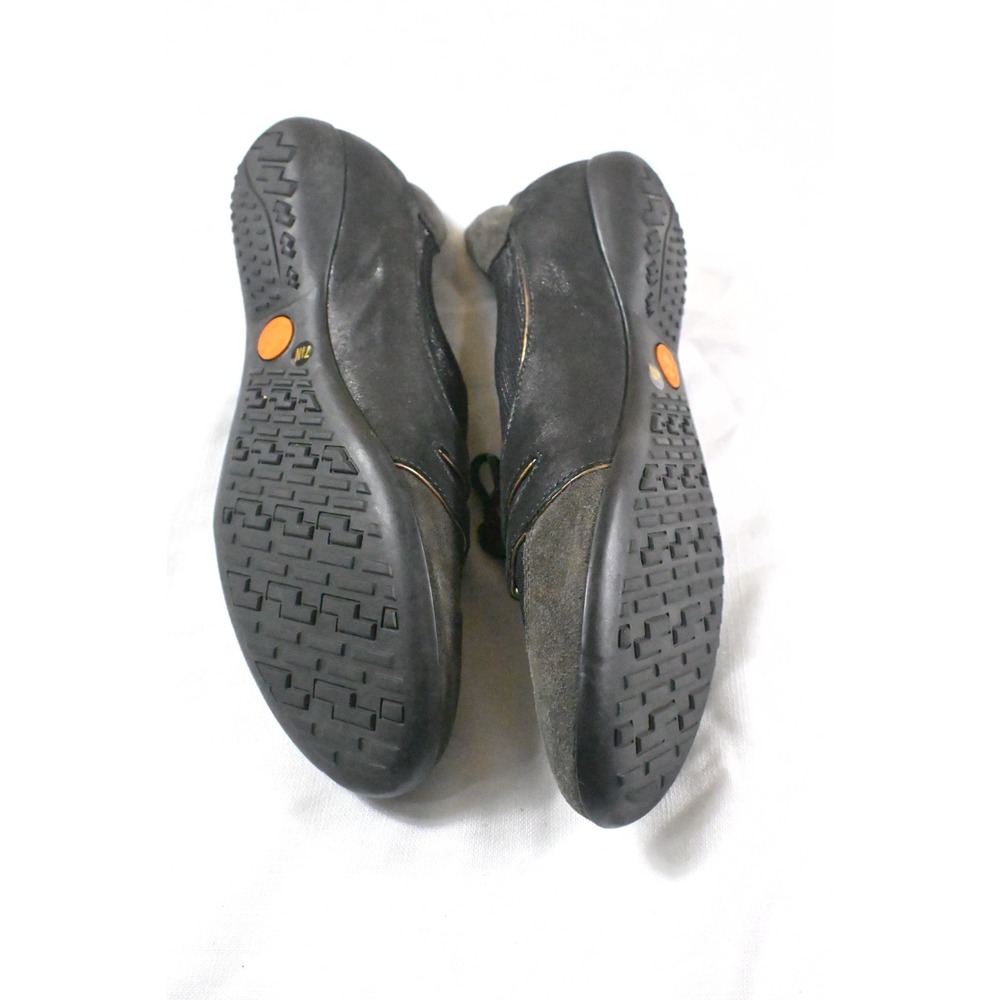 Sesto Meucci Pewter Metallic Suede Oxford Comfort Flats Lace Up Italy Sz 7.5 AA - Picture 8 of 11